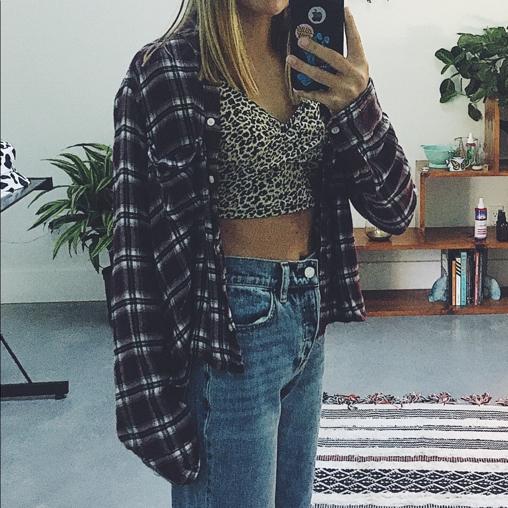 Hollister flannel purple size xs!!